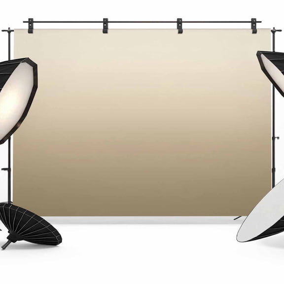 8x6ft Photo Backdrop, Brown Beige Soft Polyester Backdrop Curtains Photography Backdrops, Gradient Monochrome Modern Country Brushed Background for Photoshoots Studio Video Portrait Parties