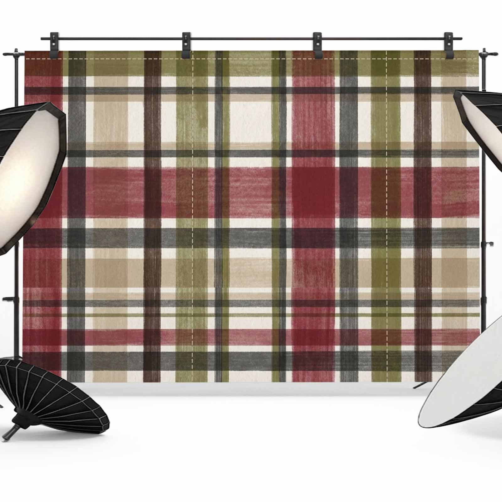 8x6ft Photo Backdrop, Buffalo Check Soft Polyester Backdrop Curtains ...