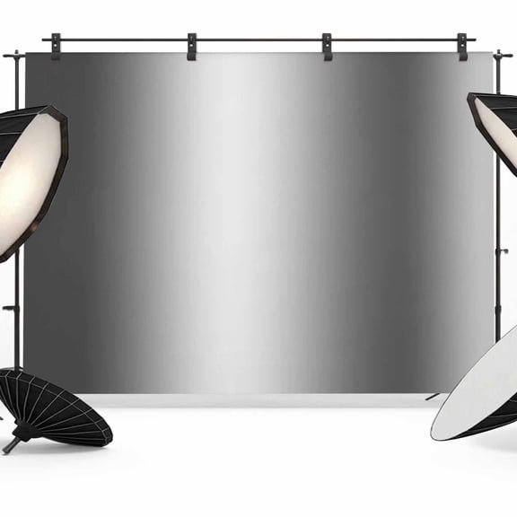 8x6ft Photo Backdrop, Grey White Ombre Soft Polyester Backdrop Curtains Photography Backdrops, Contemporary Art Abstract Aesthetics Brushed Background for Photoshoots Studio Video Portrait Parties