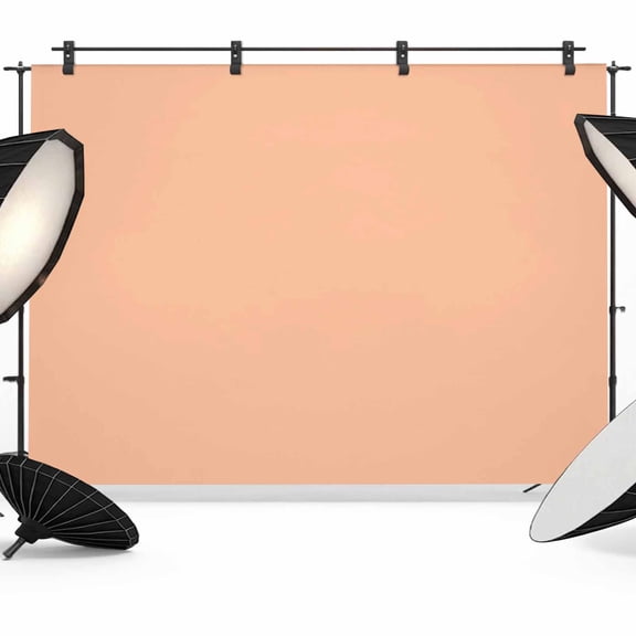 8x6ft Photo Backdrop, Peach Fuzz Soft Polyester Backdrop Curtains Photography Backdrops, Modern Pure Peach Fuzz Brushed Background for Photoshoots Studio Video Portrait Parties