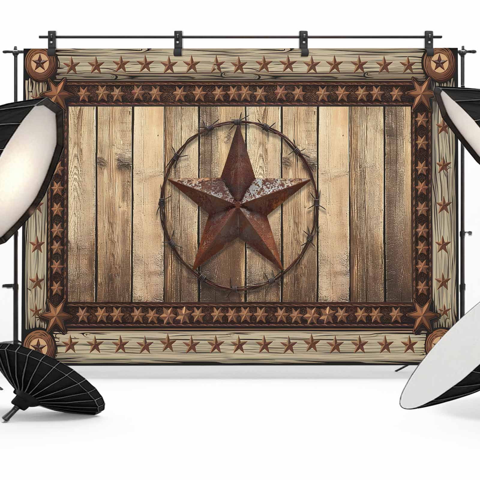 Primitive Backdrop 8x6ft Photo Backdrop, Western Farmhouse Soft Polyester Backdrop ...