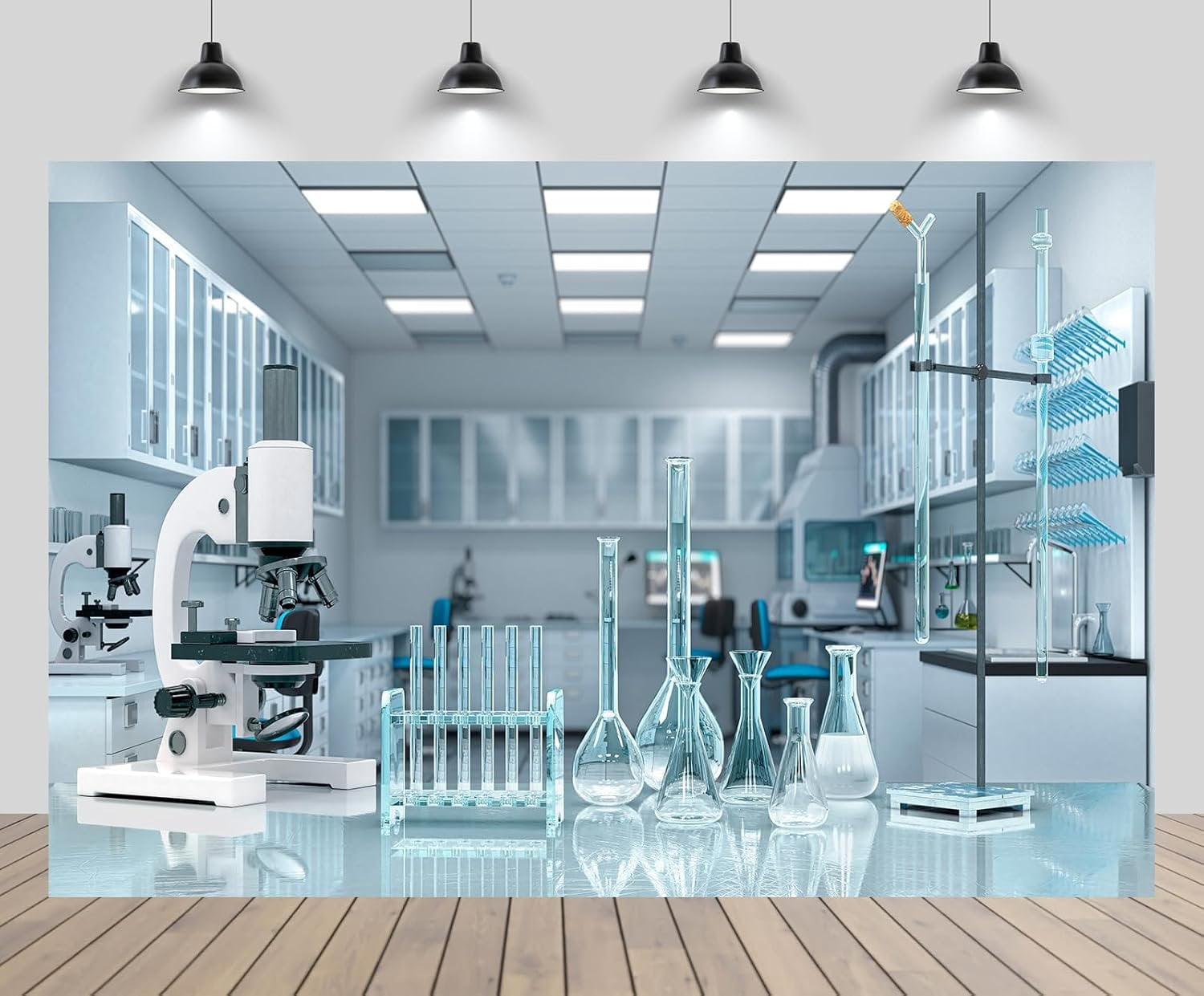 8x6ft Science Lab Backdrop Chemistry Lab Equipment Laboratory Room ...
