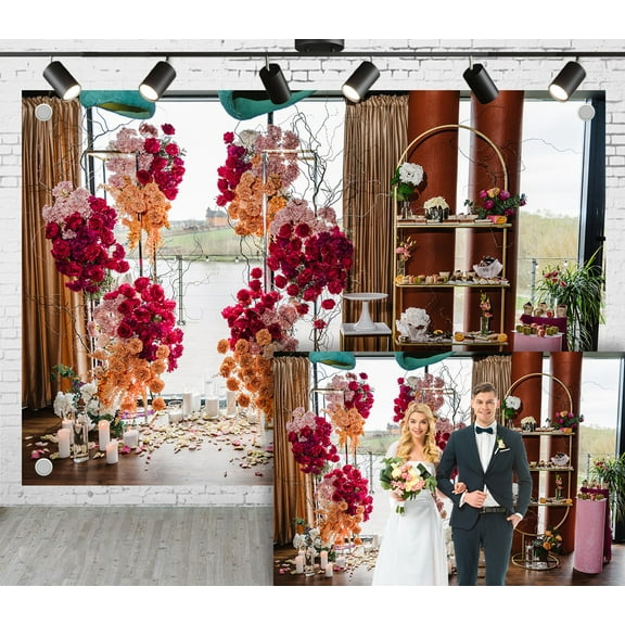 8x6ft Wedding Bride to Be Engagement Photoshoot Backdrops Prom Party Banner Decor Party Banner Photo Booth Prop Birthday Party Reception Photography Home Decoration