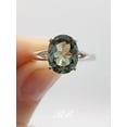 thumbnail image 1 of 8x6mm - 10x8mm Lab Created Green Tourmaline Colored Spinel, Oval Cut, Solitaire Ring, Sterling Silve, 1 of 5