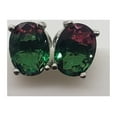 thumbnail image 1 of 8x6mm Watermelon Tourmaline Sterling Silver Earrings, 1 of 4