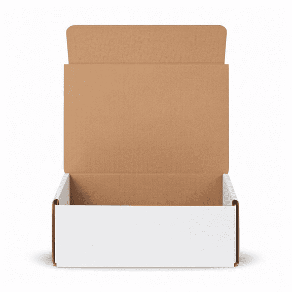 8x6x3 Inch Shipping Boxes 50 Pack White Foldable Corrugated Cardboard Mailers for Mailing, Moving, Storage and Organizing Lightweight Crush-Resistant