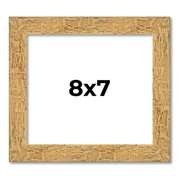 8x7 Frame Beige Real Wood Picture Frame Width 1.25 inches | Interior Frame Depth 0.5 inches |