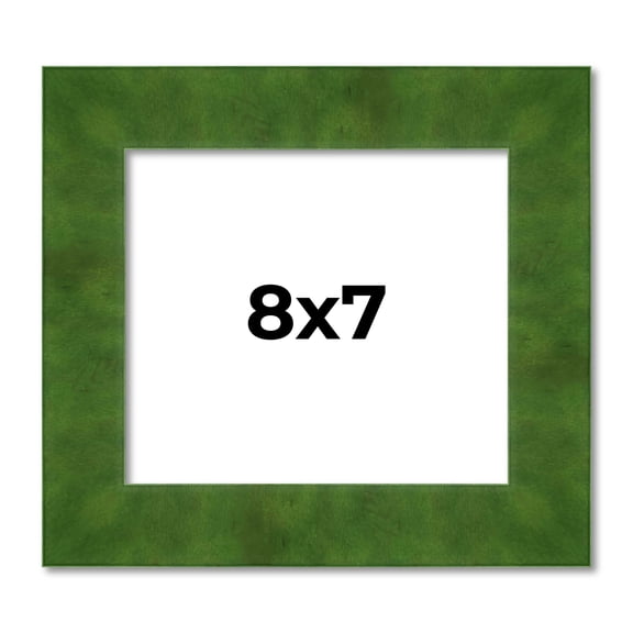 8x7 Frame Green Burl Solid Wood Picture Frame | 1.75 Inches Moulding Width | Interior Frame Depth