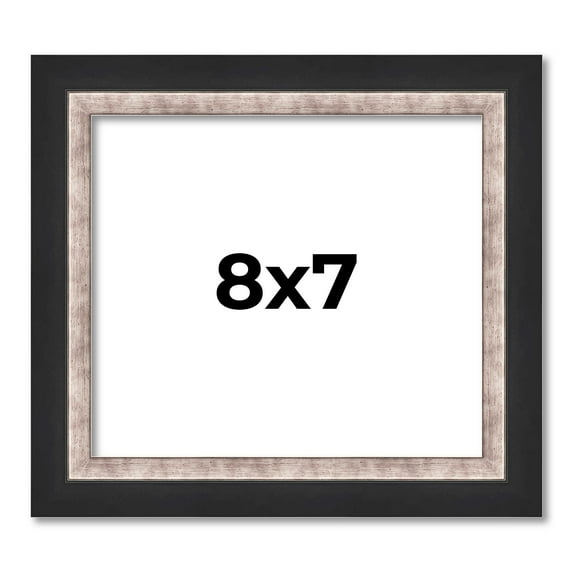 8x7 Frame Silver Real Wood Picture Frame Width 1.25 Inches | Interior Frame Depth 0.75 Inches |