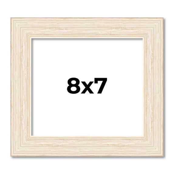 8x7 Frame White Real Wood Picture Frame Width 1.5 inches | Interior Frame Depth 0.5 inches | Barn