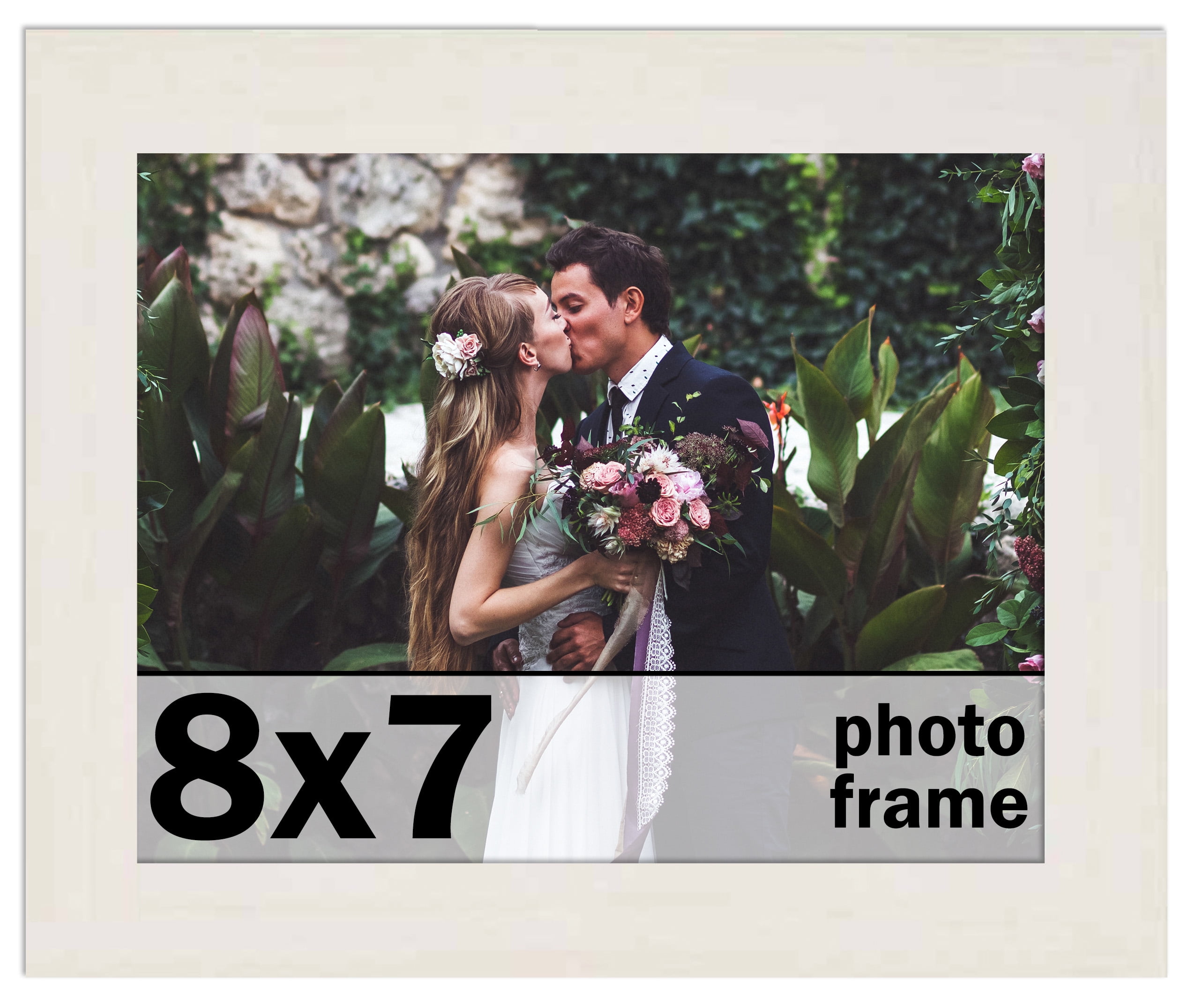 8x7 Frame White Wash Picture Frame Complete Modern Photo Frame