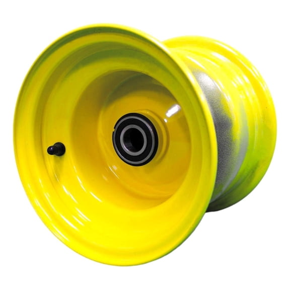 8x7 Wheel Hubbed w/25mm Bearing - J.D. Yellow