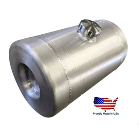 8x8.5 Center Fill Round Spun Aluminum Gas Tank - 2 Gallons