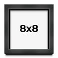 thumbnail image 1 of 8x8 - 8 x 8 Charcoal Flat Solid Wood Frame with UV Framer's Acrylic & Foam Board Backing - Great, 1 of 8