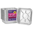 8x8 Aluminum Pans (20 Pack) 8 Inch Pans Cake Pans Aluminum Square