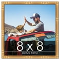 thumbnail image 1 of 8x8 Gold Thin Bamboo Picture Frame - UV Acrylic, Foam Board Backing, Hanging Hardware, 1 of 9