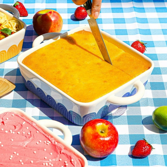 8x8 Ceramic Baker | Oven-Safe to 500°F | Dishwasher, Freezer & Microwave-Friendly | Compact & Portable