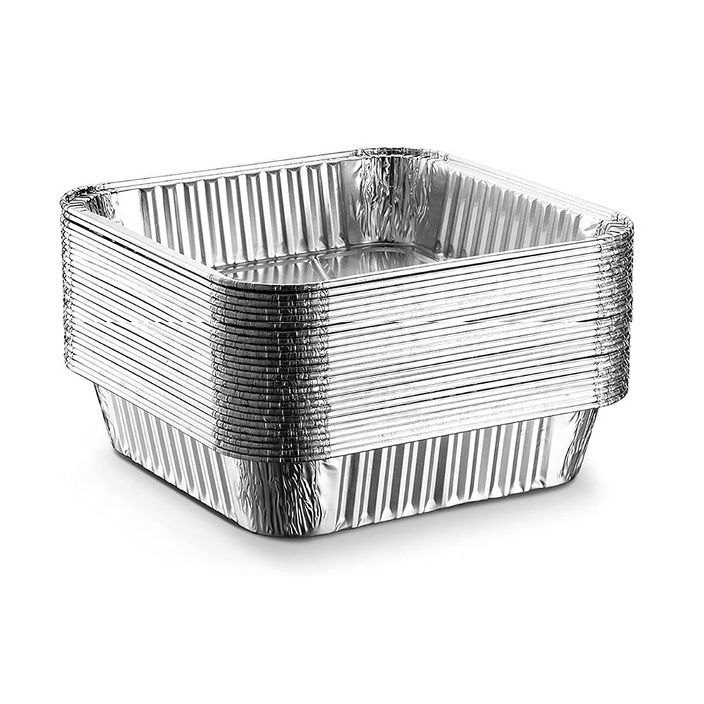 8x8 Foil Pans (30 Pack) 8 Inch Square Aluminum Pans - Foil Pans