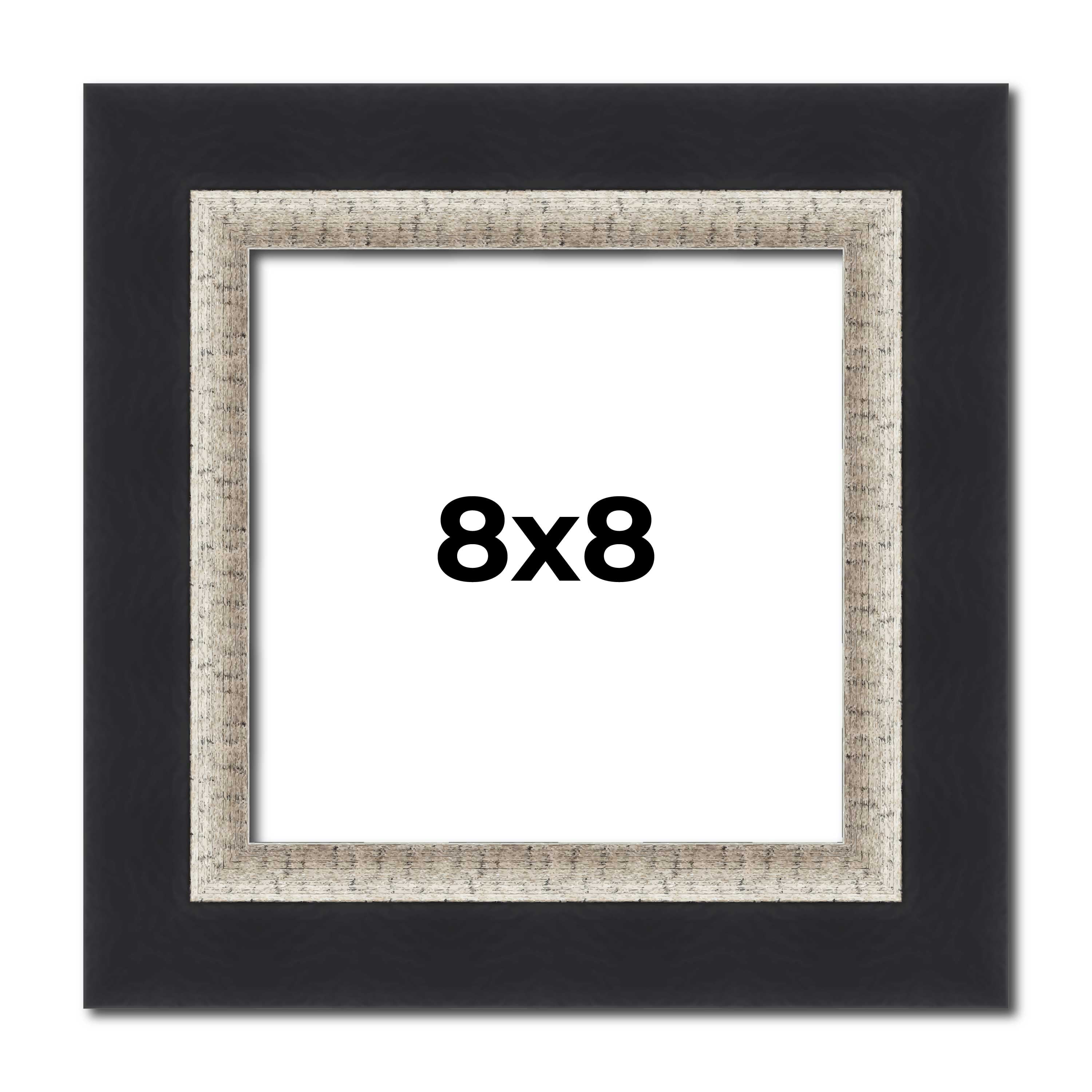 8x8 Frame Black Real Wood Picture Frame Width 2.25 Inches | Interior ...