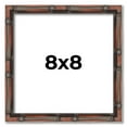 thumbnail image 1 of 8x8 Frame Brown Bamboo with Dark Coffee/Walnut Finish | Solid Wood Picture Frame Width 0.75 Inches, 1 of 8