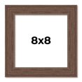 thumbnail image 1 of 8x8 Frame Brown Farmhouse Solid Wood Picture Frame Width 1.5 Inches | Interior Frame Depth 0.5, 1 of 8