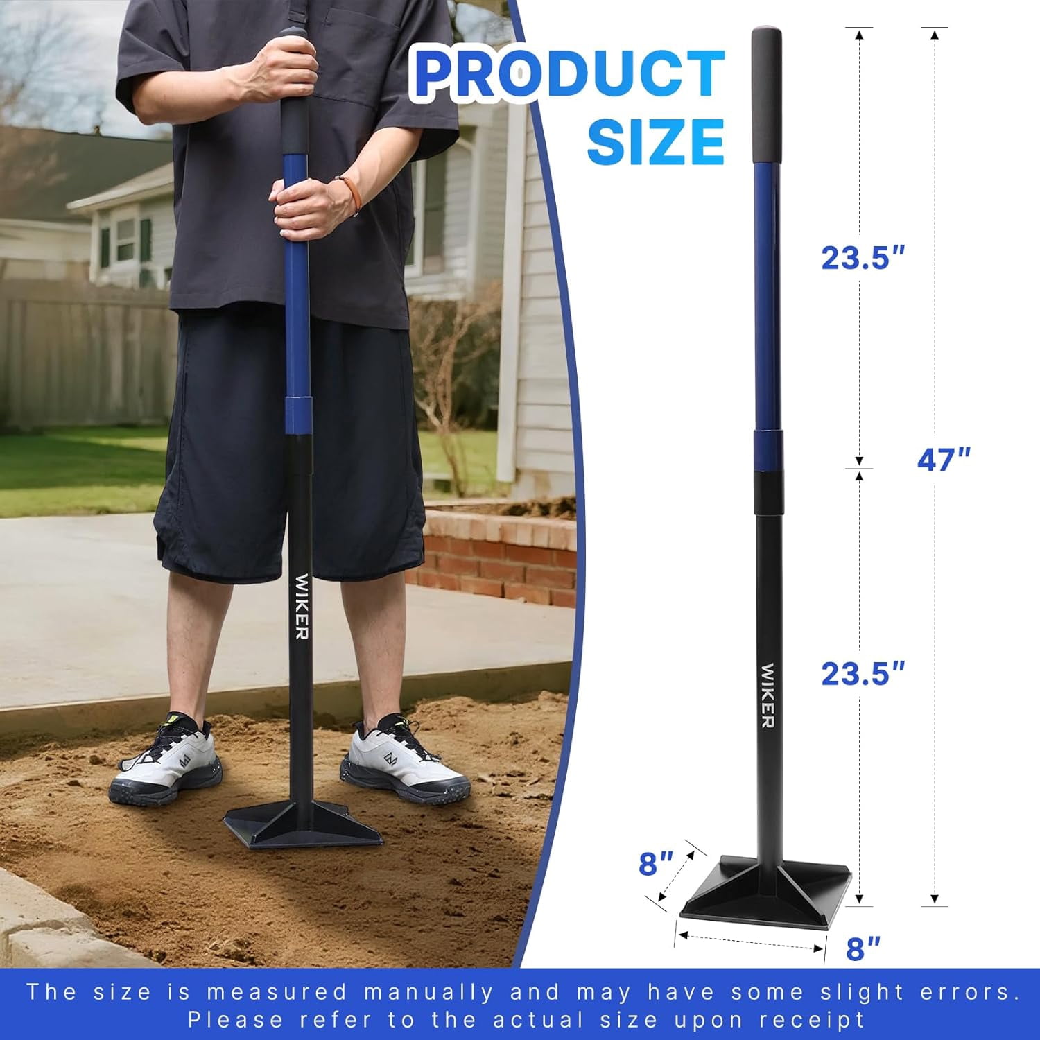 8x8 Inch Steel Ground Tamper, 48