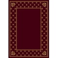 thumbnail image 1 of 8x8 Milliken Red Bordered Area Rug Round Adonis Garnet II - Aprx 7' 7" x 7' 7", 1 of 1
