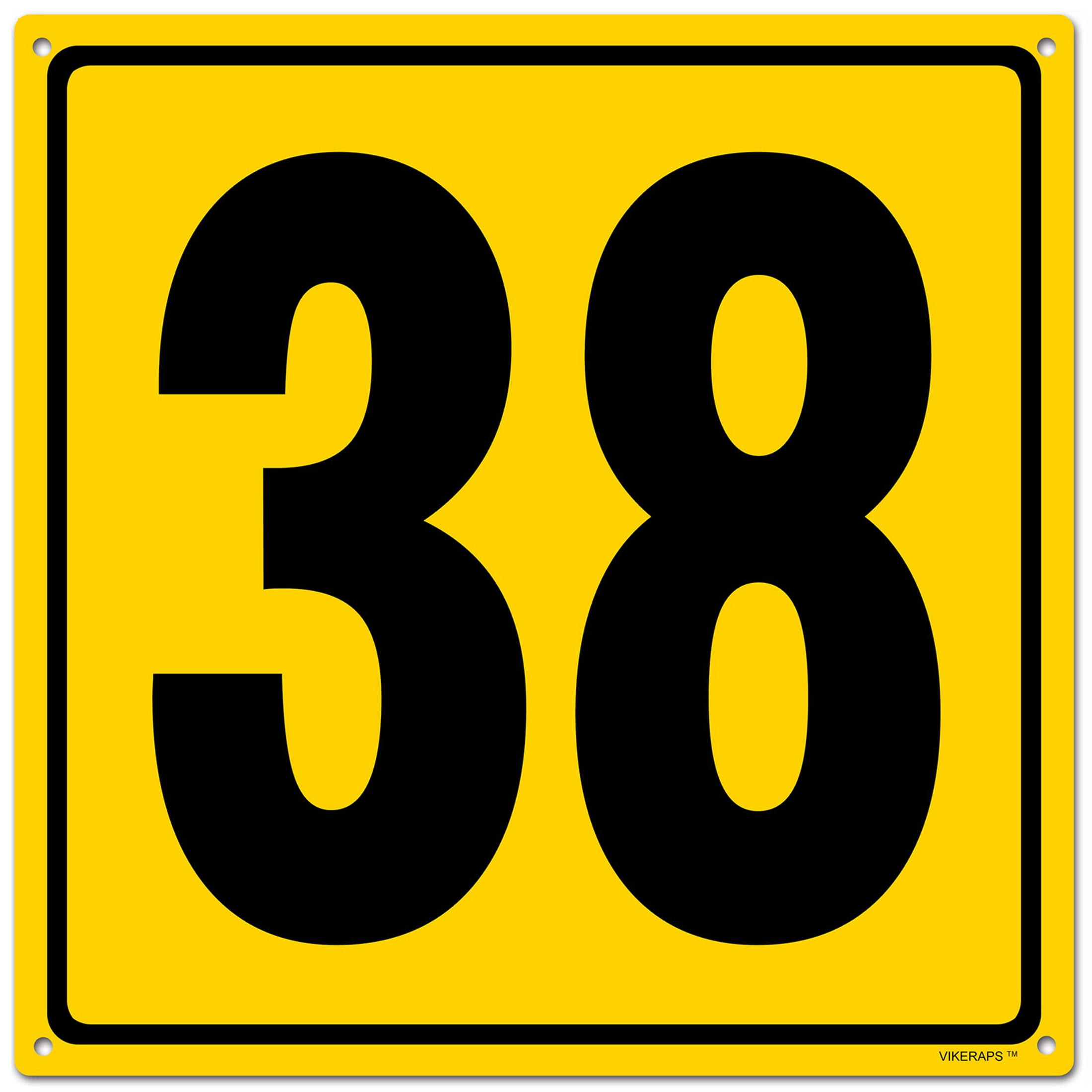 8x8" Parking Lot Number 38 Sign - High-Intensity Grade Aluminum ...
