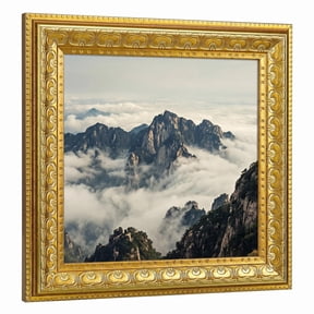 8x8 Photo Frame,Timeless Vintage Decor Frame,Multi-Scene Wall or Tabletop Display Frame for Home Office Gallery,Gold