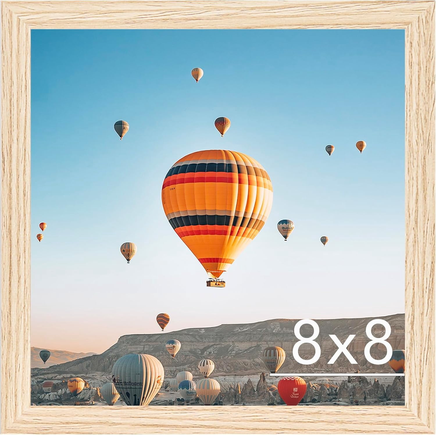 8x8 Picture Frame for Wall Hanging or Tabletop, Wall Mounting ...