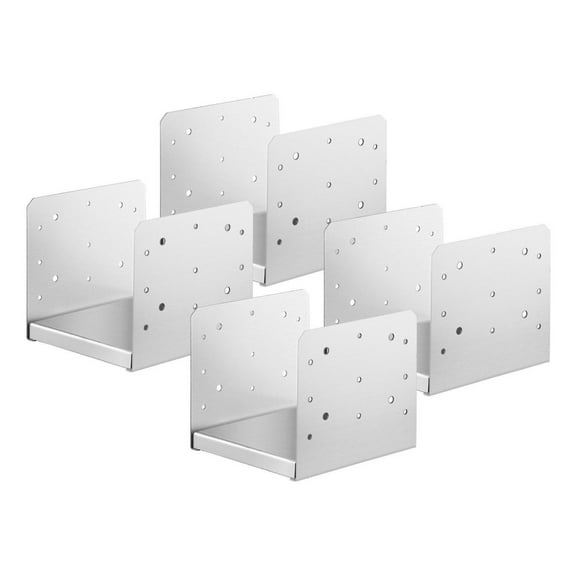 8x8 Post Base - 4 Pcs Stainless Steel Post Anchor Bracket, Adjustable Deck Post Support for Pavilion, Porch Railing, Handrail - Decorative Anchor Plate