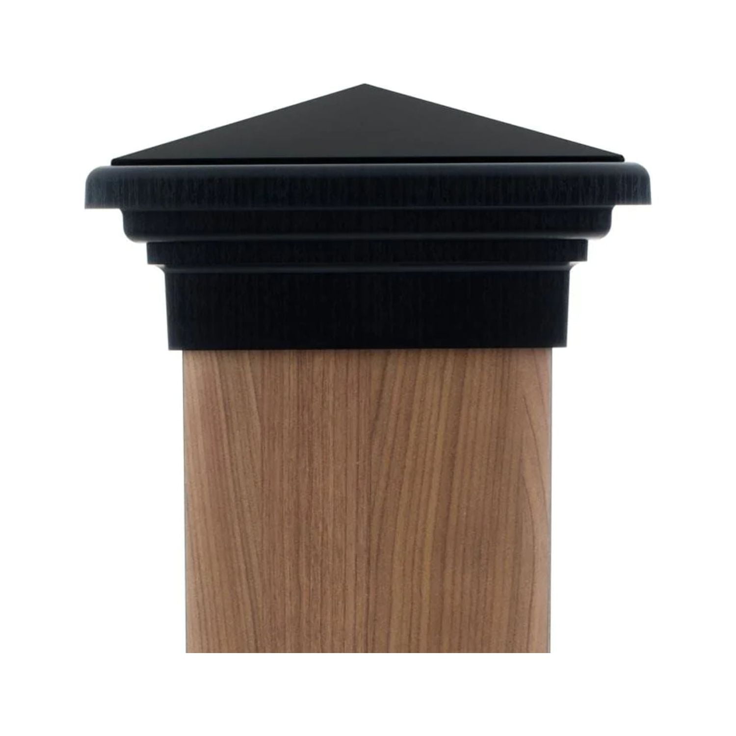 QWORK Fence Post Cap, 8 Pack 3" X 3" Decorative Piling Aluminum