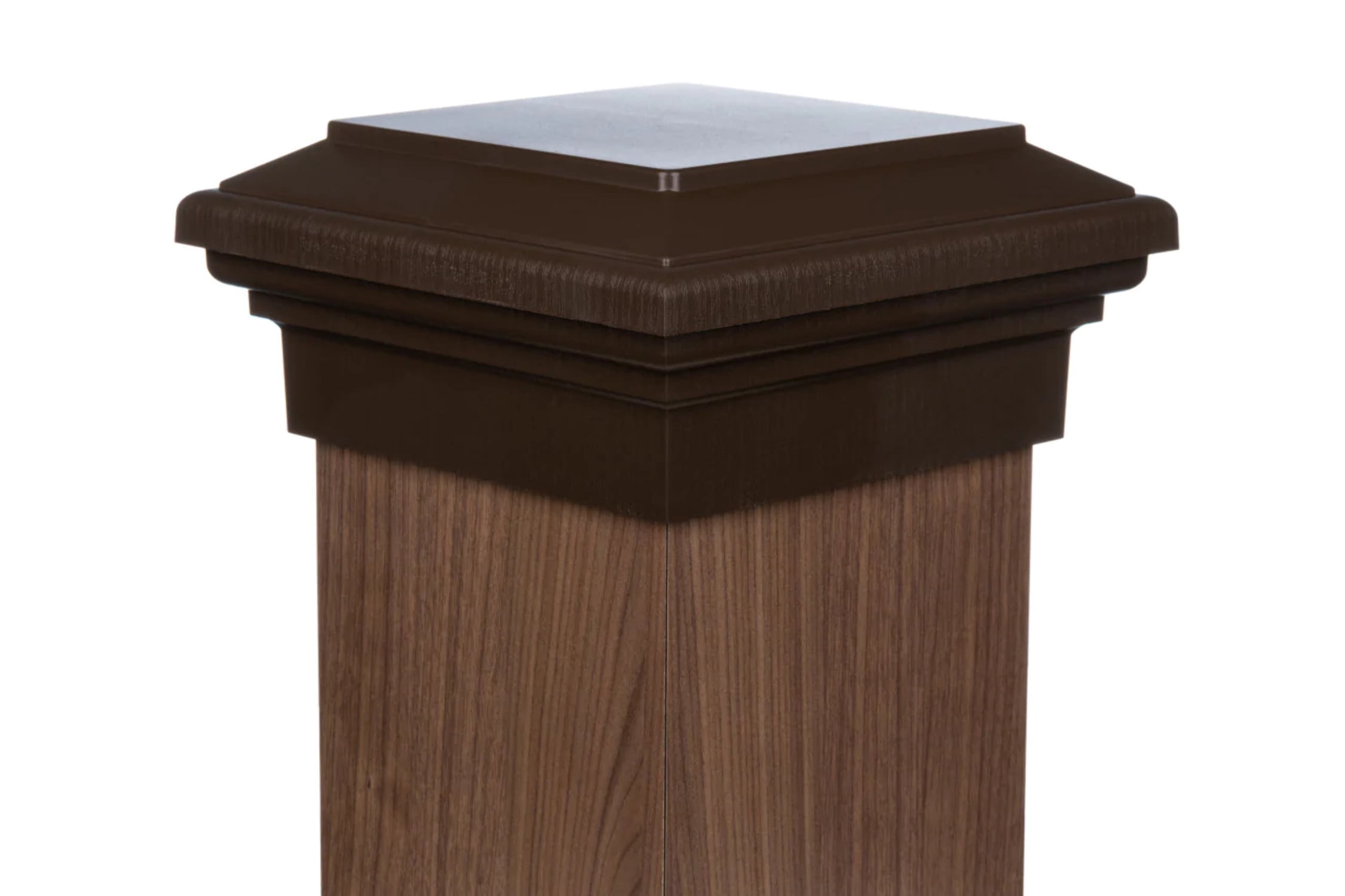 8x8 Post Cap ? Brown Flat Top - Walmart.com