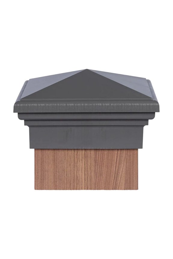 8x8 Post Cap ?Gray Pyramid Top