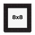 thumbnail image 1 of 8x8 Shadow Box Black Solid Wood Display Picture Frame | 1 Inch Rabbet Depth | | 1.375 Inch Moulding, 1 of 4