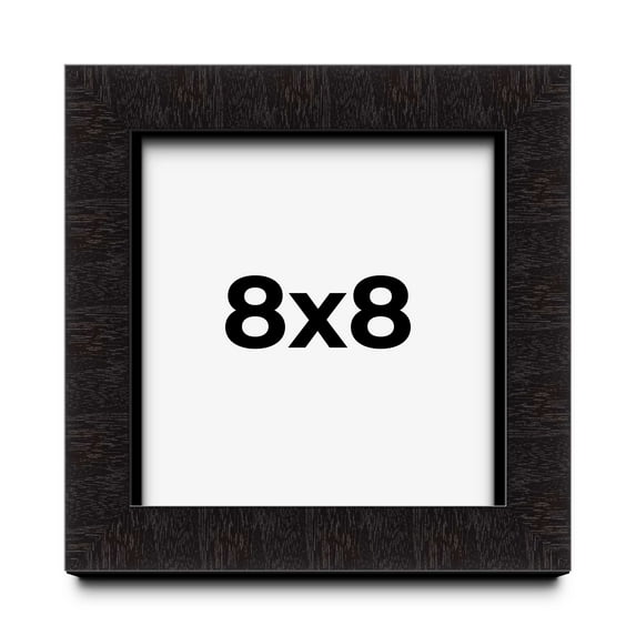 8x8 Shadow Box Black Solid Wood Display Picture Frame | 1 Inch Rabbet Depth | | 1.375 Inch Moulding
