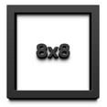 thumbnail image 1 of 8x8 Shadow Box Black Solid Wood Picture Frame with White Acid-Free Backing UV Acrylic & Hanging, 1 of 6