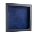thumbnail image 1 of 8x8 Shadow Box Frame Black Wood | With a 3/4" Usable Display Depth | Includes a Navy Blue Real, 1 of 5