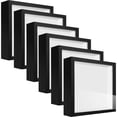 thumbnail image 1 of 8x8 Shadow Box Frame Display Case with Letter Stickers, Display Case Box for Memorabilia, Baby Items, Wedding Memories, Crafts, Tickets and Photos (6packs-Black, 8x8), 1 of 6
