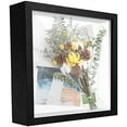 thumbnail image 1 of 8x8 Shadow Box Frame Display Case with Letter Stickers, Display Case Box for Memorabilia, Baby Items, Wedding Memories, Crafts, Tickets and Photos (Black, 8x8), 1 of 8