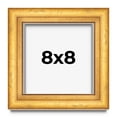 thumbnail image 1 of 8x8 Shadow Box Frame Gold | 1.75 Inches Deep Real Wood Traditional Shadowbox Display Frame | UV, 1 of 7