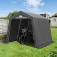 8x8 ft Outdoor Portable Storage Shelter Shed with Rollup Ventilated