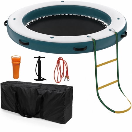 8x8 ft Round Inflatable Dock, with Mesh Swim Area