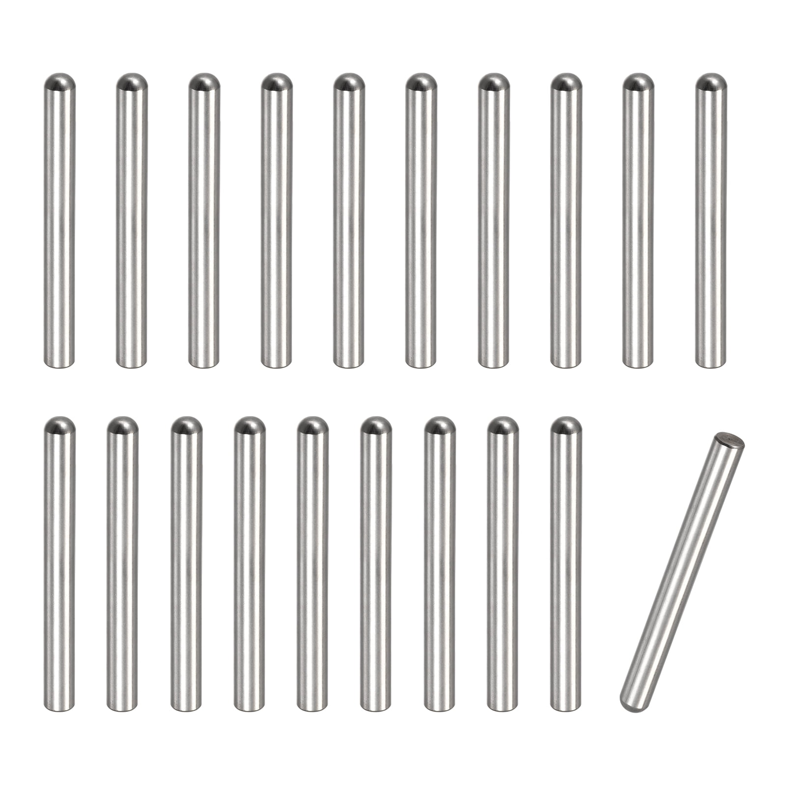 8x80mm Dowel Pins, 20pcs 304 Stainless Steel Round Head Flat Chamfered End Dowel Pin Bunk Bed Pins Shelf Pegs Support Shelves Fasten Elements