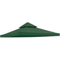 8x8Ft 2-Tier Gazebo Top Replacement UV30  for Dual Tier Gazebo Frames Outdoor Patio Canopy Cover Party Backyard Garden Green