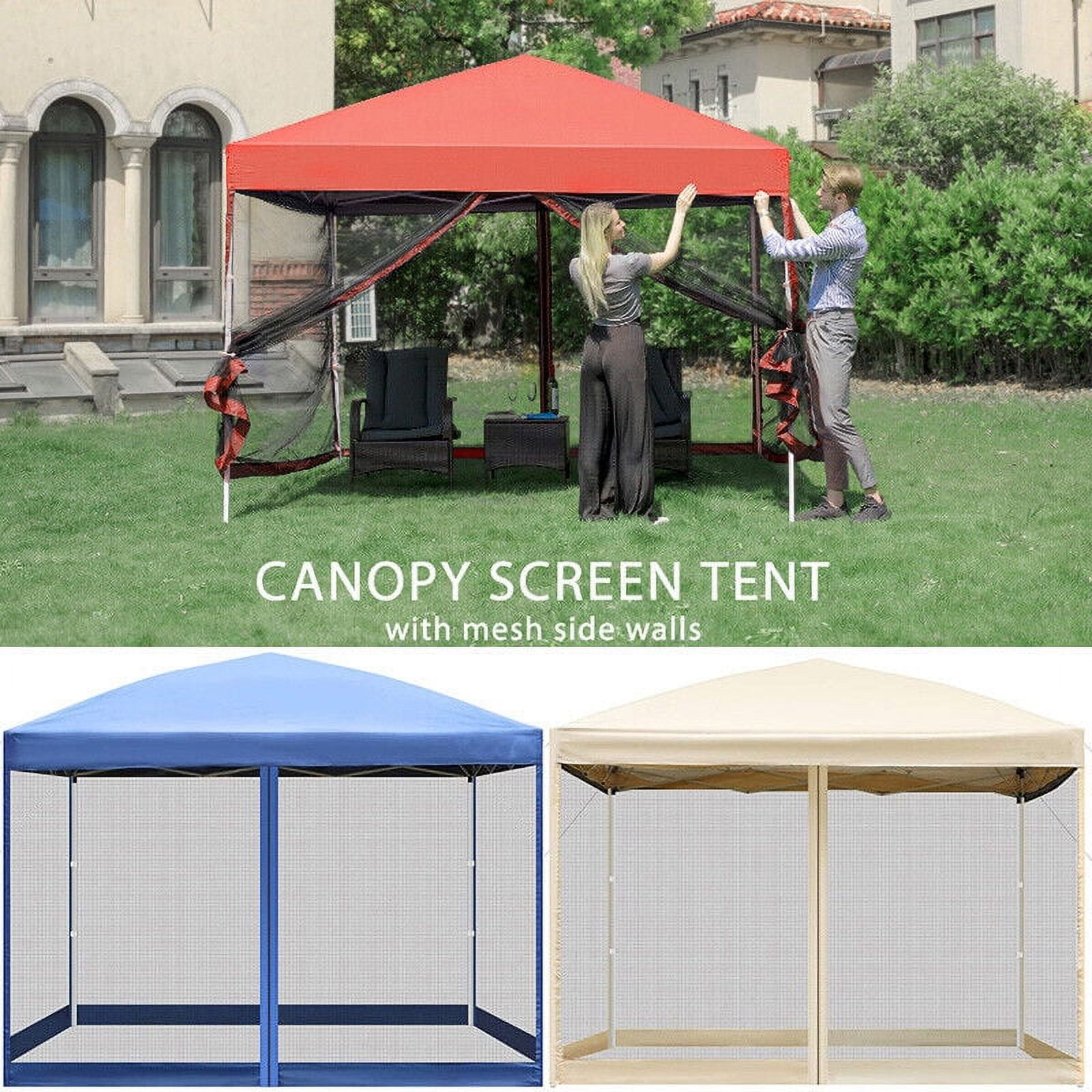 8x8ft Folding EZ Pop up Canopy Gazebo Netting Screen House Party Tent 3