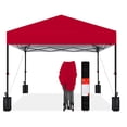 thumbnail image 1 of 8x8ft 1-Person Setup Pop Up Canopy Tent Instant Portable Shelter w/ 1-Button Push, Case, 4 Weight Bags - Red, 1 of 5