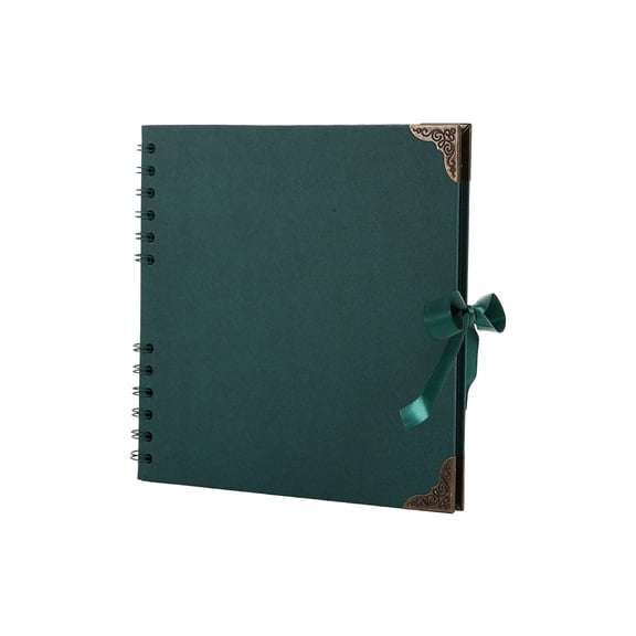 8x8inch Scrapbook Photo Album Picture Book 30 Sheets Thick Paper Scrapbooking Album with Ribbon Wedding Guest Book