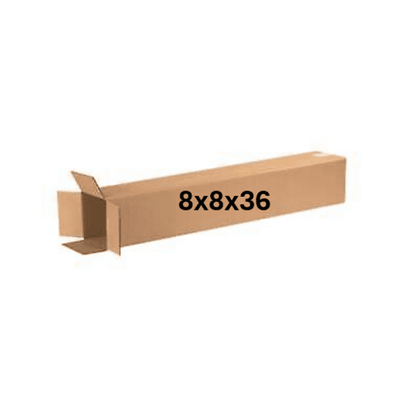 8x8x36 (200 lb strength) | SINGLE CARDBOARD BOX | TALL