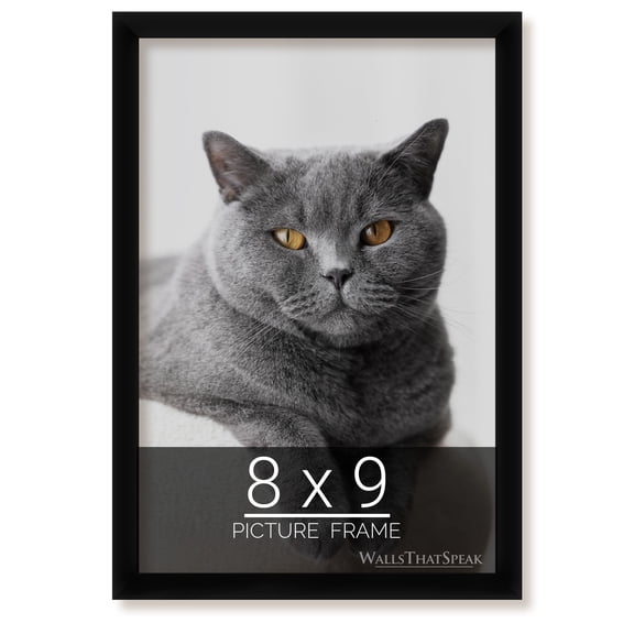 8x9 Black Picture Frame for Puzzles Posters Photos or Artwork